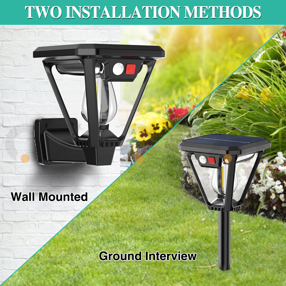 Solar Spot Lights Wall Motion Sensor Garden Yard Path Lamp Security Waterproof 1 Pack
