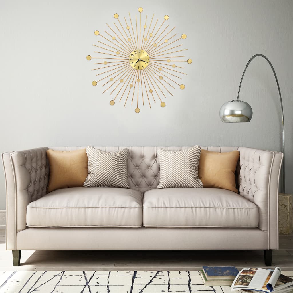 Wall Clock 70 cm Golden