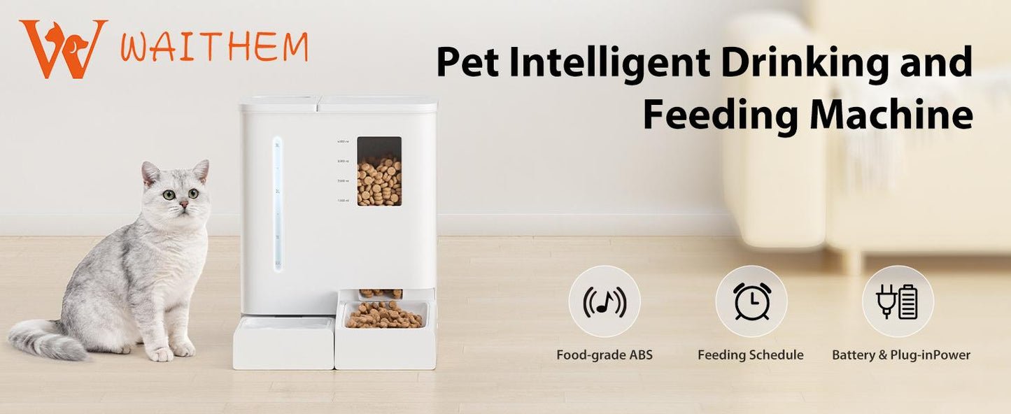Distributeur Automatique d'Eau & Croquettes WiFi 2-en-1