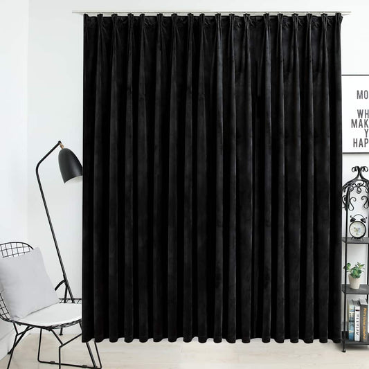 blackout curtain with hooks, velvet;   blackout curtain with