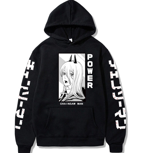 Chainsaw Man Printed Hooded Sweatshirt