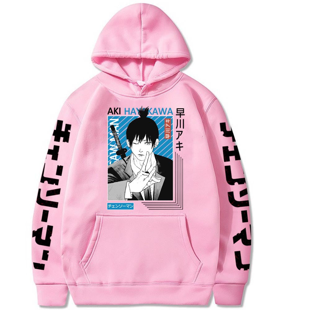 Chainsaw Man Printed Hooded Sweatshirt