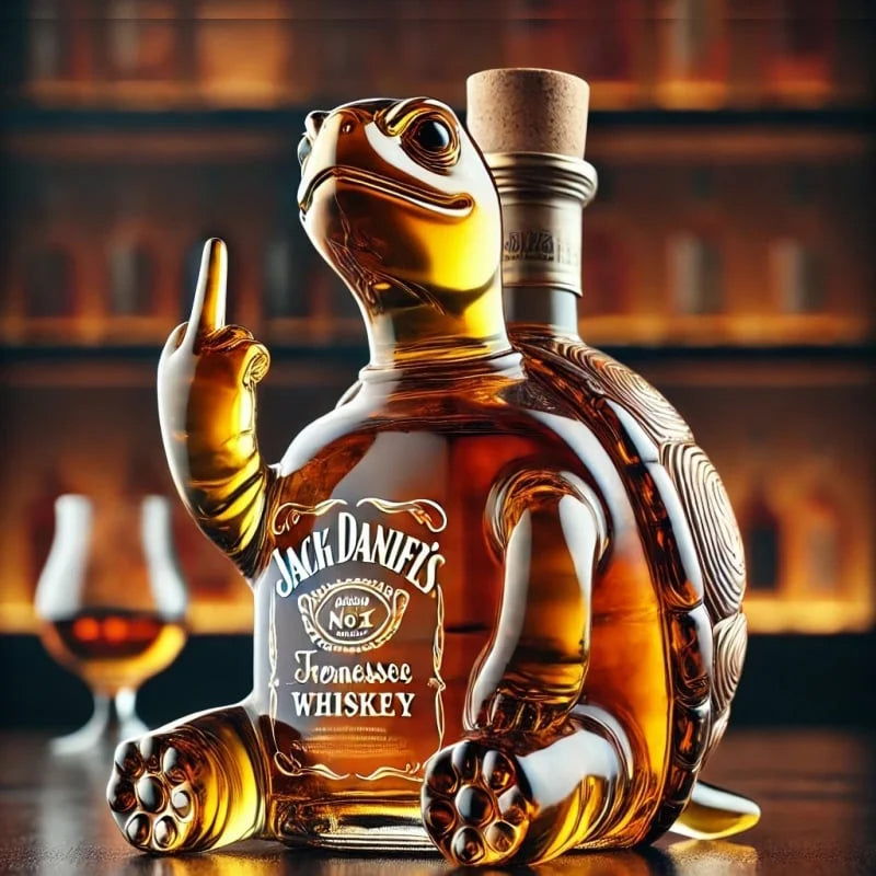 10Oz Funny Middle Finger Duck/Turtle/Dog Whisky Glass Decanter – Bar/Office/Home Decor.