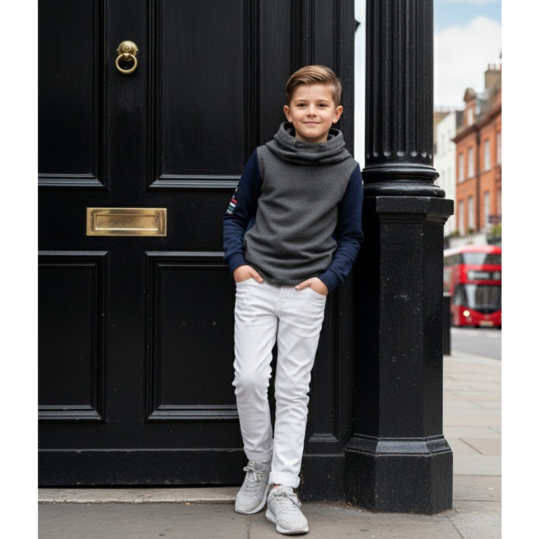 Boys Spring Hoodie Casual Sweatshirt Pullover Kids Streetwear Jumper Age 3 - 14Y