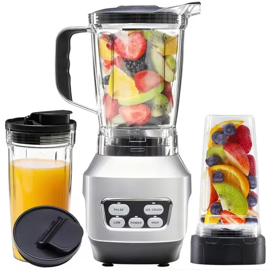 Blender de comptoir avec gobelets portables 23/34/60 oz sans BPA, 4 programmes pour smoothies et glace pilée