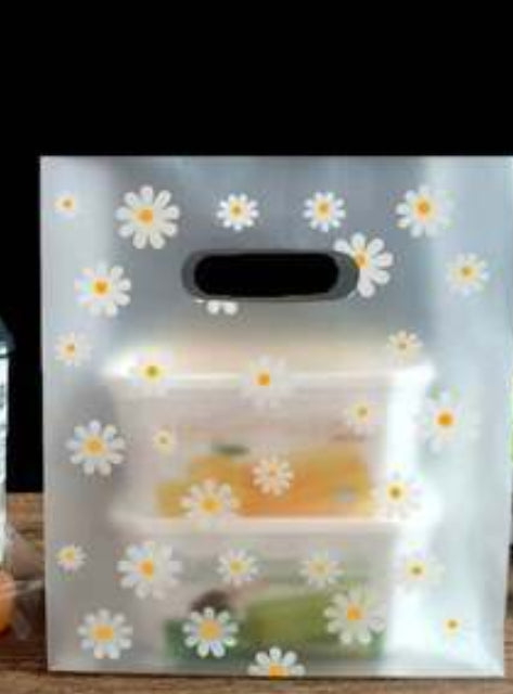 Lot de 5 Sacs Cabas Transparents Marguerites