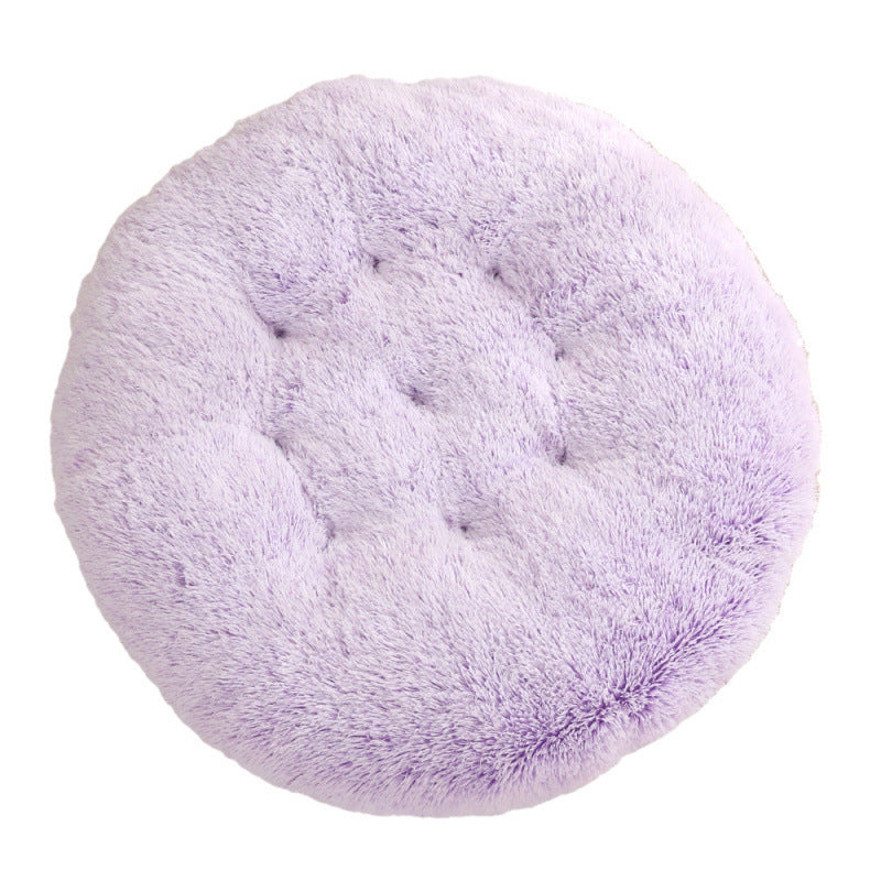 Round Pet Mat Dog Bed Plush Warm Sleep Dog Bed Cathouse Doghouse