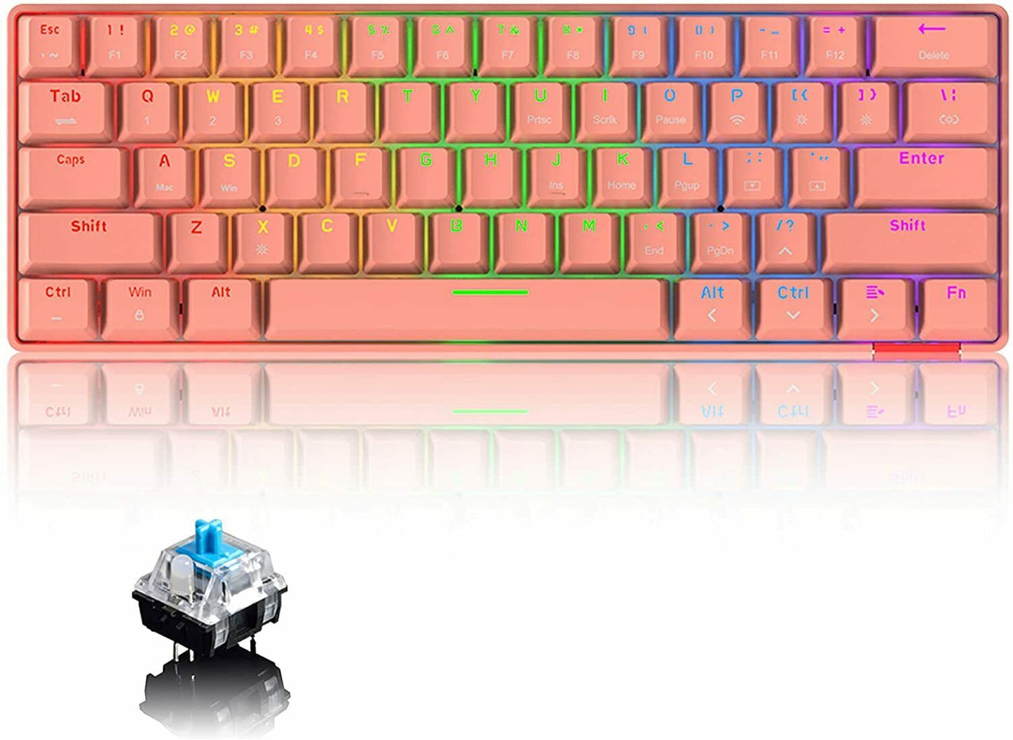 Clavier Gaming Mécanique Sans Fil Bluetooth RGB Compact