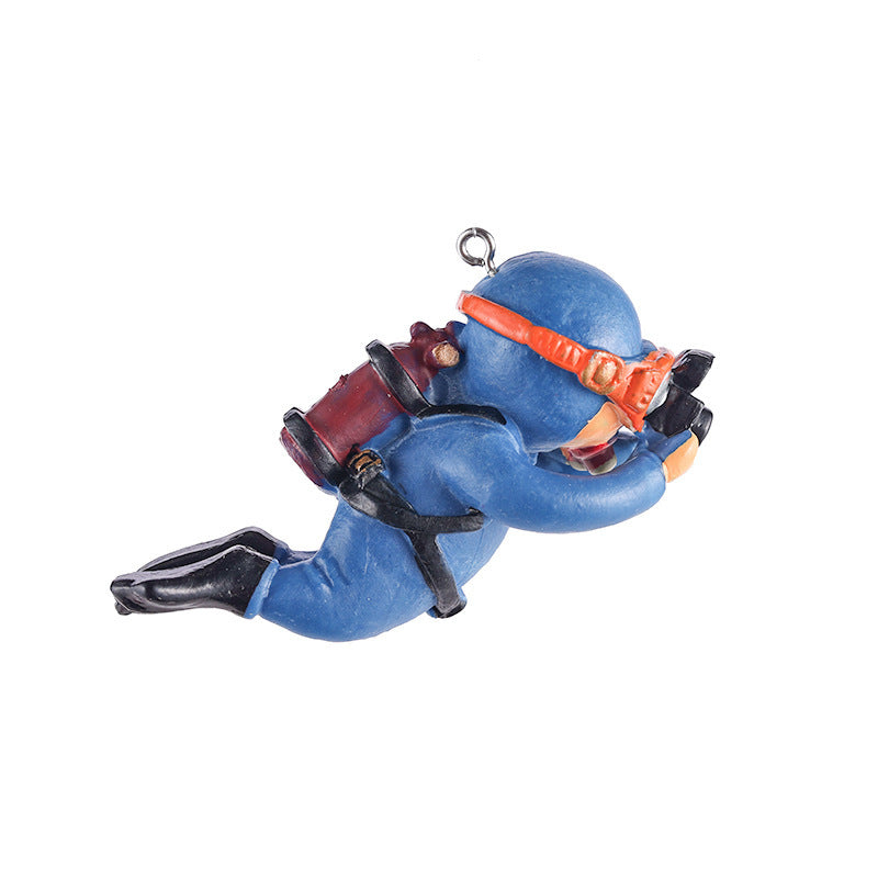 Fish tank decoration-photo blue fat man-1 pack