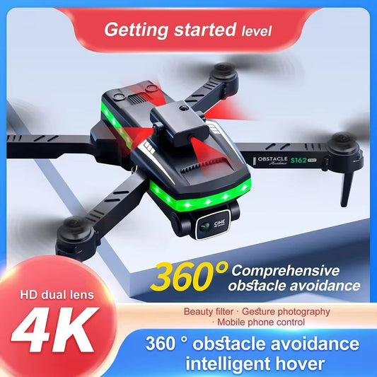 S162 4K Dual Camera Foldable Drone With 4-Way Obstacle Avoidance