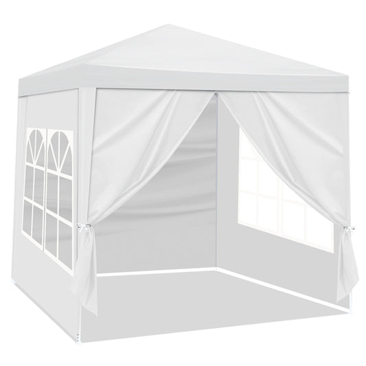 Tente de réception portable à 4 côtés, 2 x 2 m