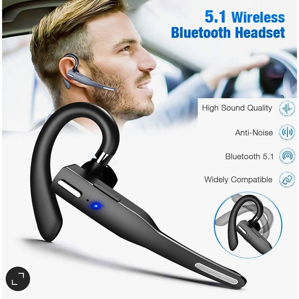 Bluetooth Wireless Headphones Business Trucker Handsfree Earpiece Headset Mic AU
