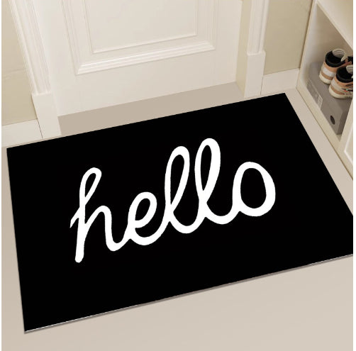 Simple bathroom mat-black-1 bag