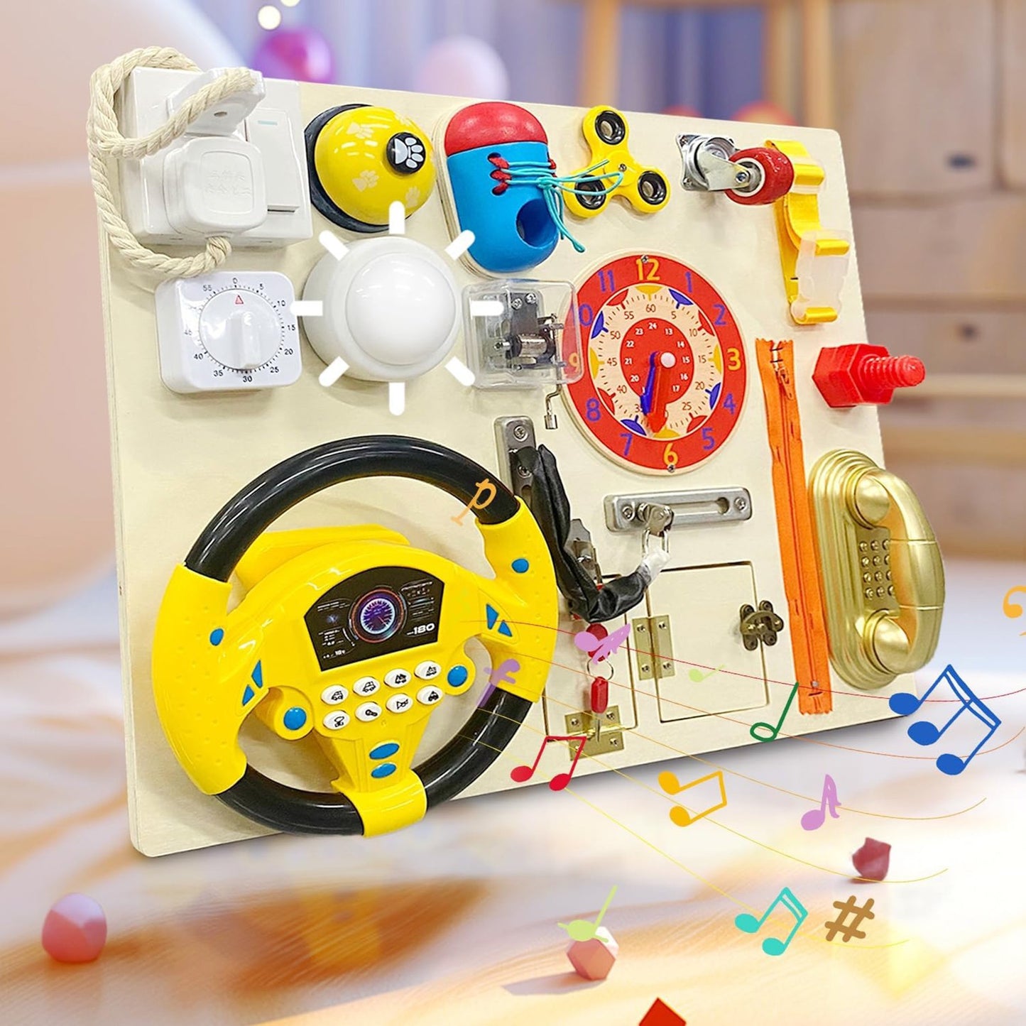 Toddler Sensory Activity Large Size Multifunctional Children Wooden Activity Boa