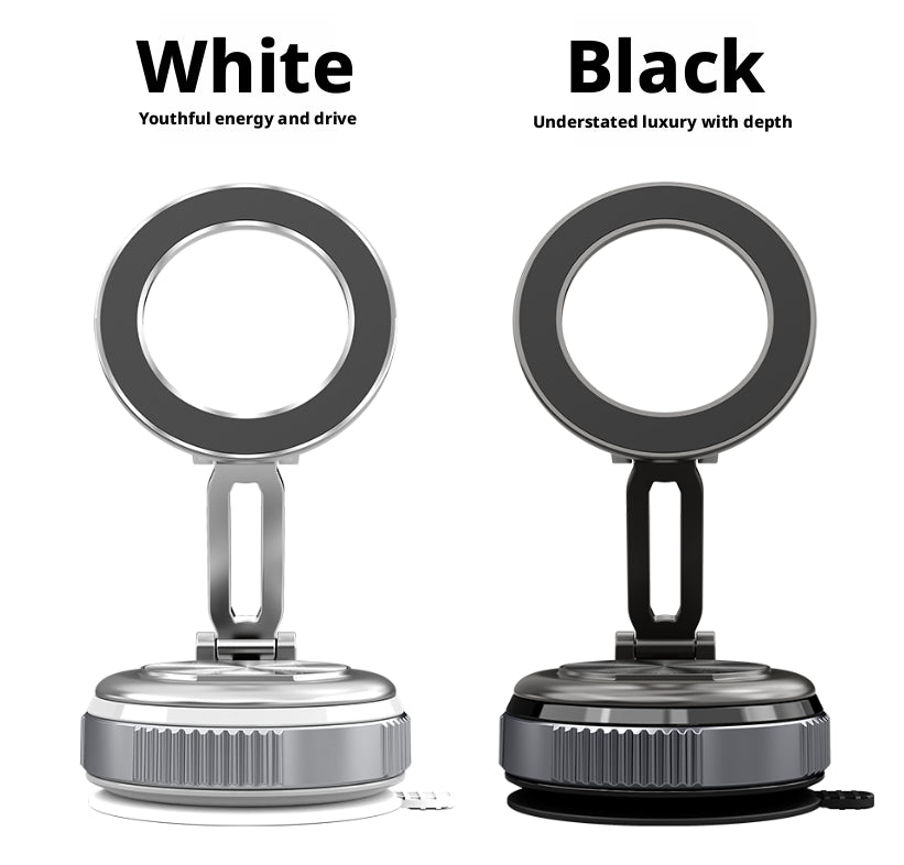 Simple mobile phone holder-smooth face-black-magnetic attraction ring *2+ gasket + holder-1 piece