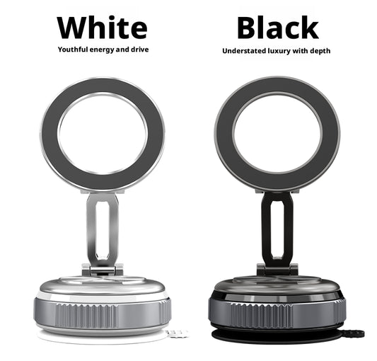Simple mobile phone holder-smooth face-black-magnetic attraction ring *2+ gasket + holder-1 piece
