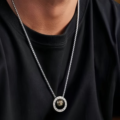 Collier Pendentif Œil de la Providence Rotatif - Vintage