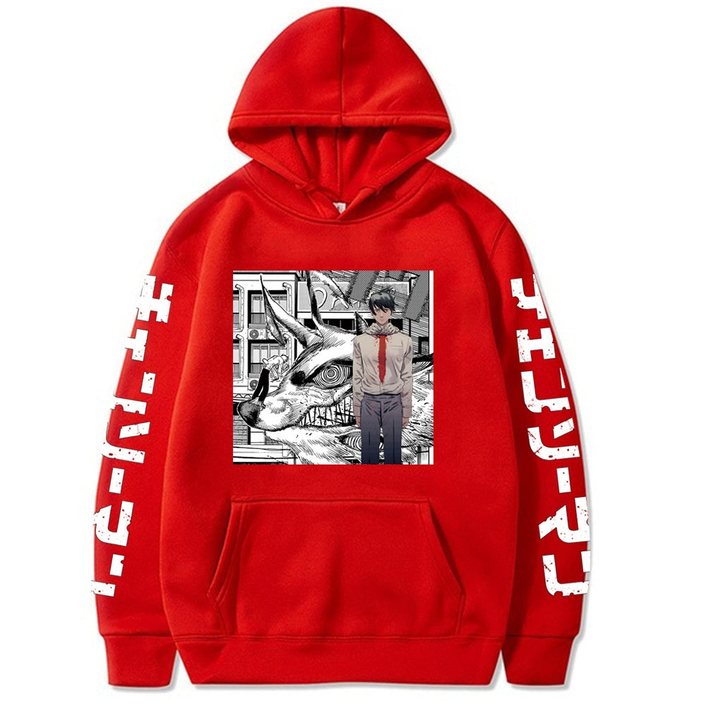 Chainsaw Man Printed Hooded Sweatshirt