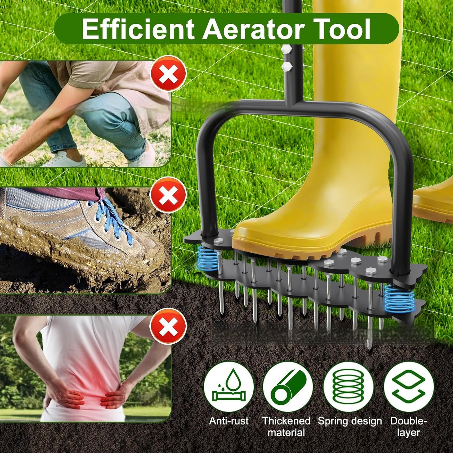 Yard Lawn Aerator And Soil Tiller