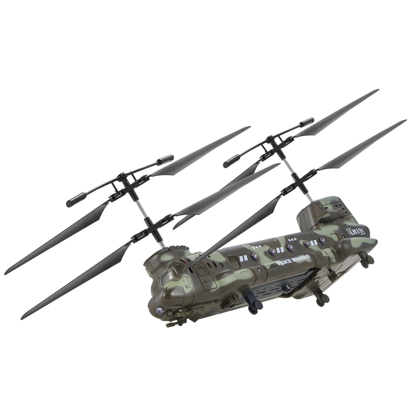 RC Helicopter 3.5 Channel Military Transport Mini Aircraft Toy For Kids Present