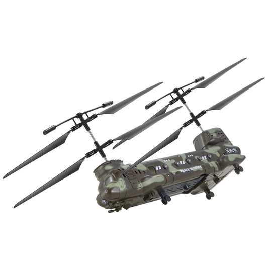 RC Helicopter 3.5 Channel Military Transport Mini Aircraft Toy For Kids Present