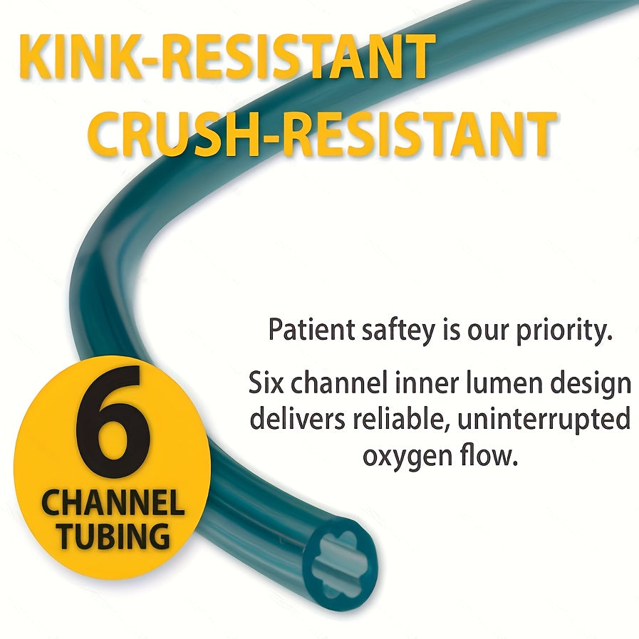 Adult Soft Nasal Oxygen Cannula Kit (Set of 3) - 7-Foot Oxygen Tubing, Including 6 Nasal Cannulas And 6 Tubes, Portable Oxygen Supply, Medical-Grade Oxygen, Home Healthcare, Compact Design, Reliable Performance, Oxygen Cylind