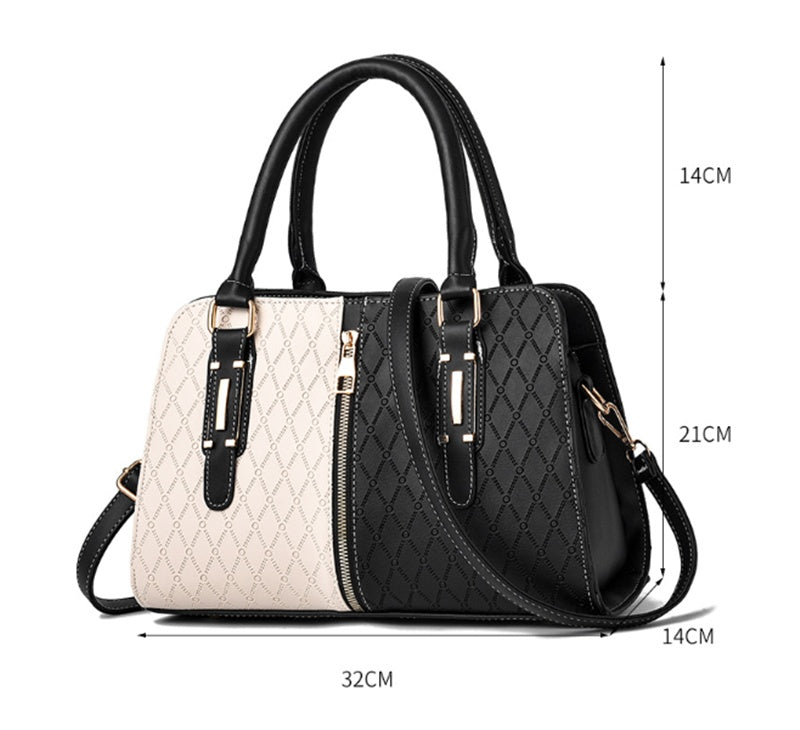 Fashion Color Matching Ladies Handbags European and American Atmosphere Large Capacity