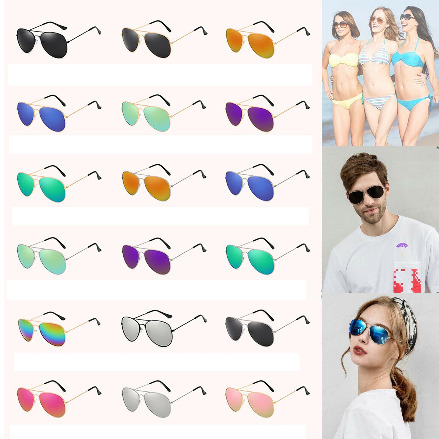 Polarized Sunglasses Men Ladies Women Unisex Mirror Vintage Retro Pilot--black Frame White Mercury