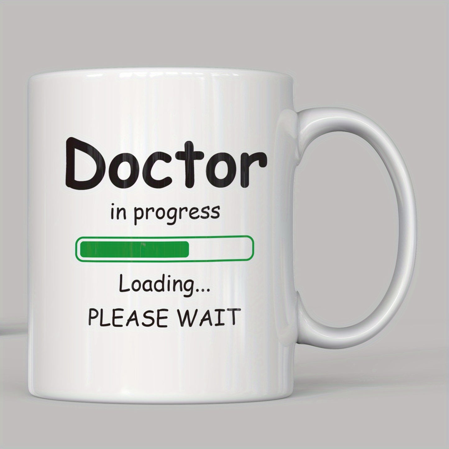 Doctor In Progress" 11oz Ceramic Mug - Humorous Graduation Gift for Medical Students, PhDs & Office Use with Unique Loading Design