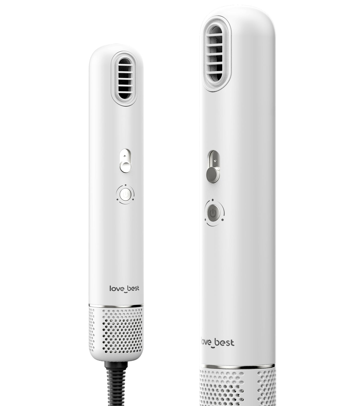 Portable High-Speed Ionic Hair Dryer, 253g Lightweight Compact Blow Dryer With 110,000 RPM Brushless Motor, 1 Billion Negative Ions, Stepless Airflow Control & Gentle Mode, White