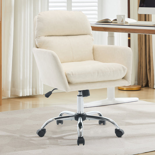 Tabouret Réglable en Hauteur Simili Cuir - Base Noire