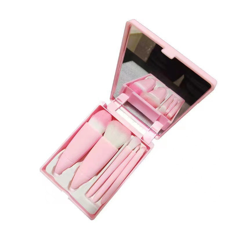 Mirror box beauty brush-5 brushes-cherry blossom powder-pp+ artificial fiber-1 box