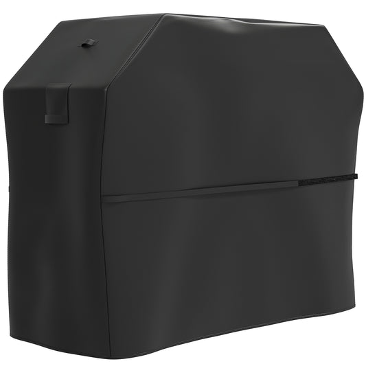 BBQ Cover For Rectangular Gas Grill, 600D UPF30 Oxford Fabric Barbecue Cover For Waterproof Protection Rip-Proof, With Windproof Hook And Loop Fasteners, Vents, 147 X 61 X 122 Cm, Black