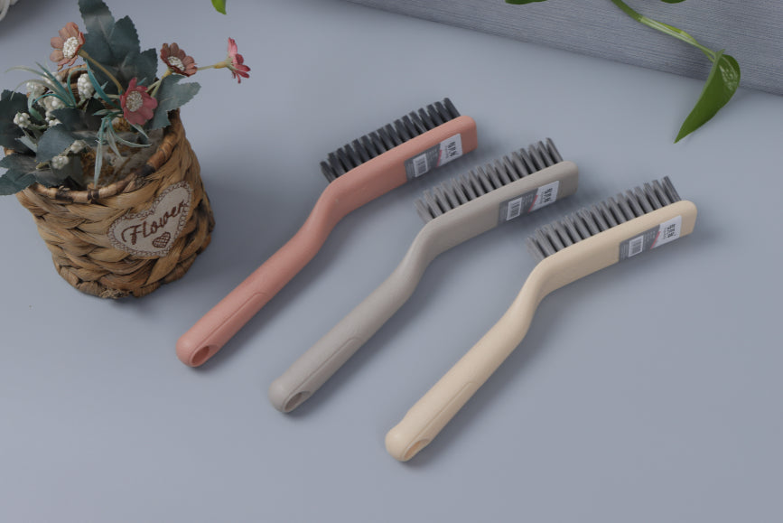 Curved handle cleaning brush-random color-PP+PET-1 piece