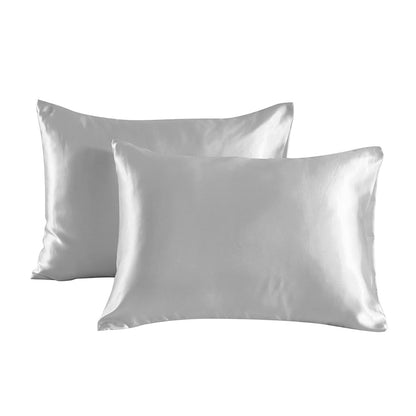 Silk - like Solid Color Double - sided Satin Pillowcase