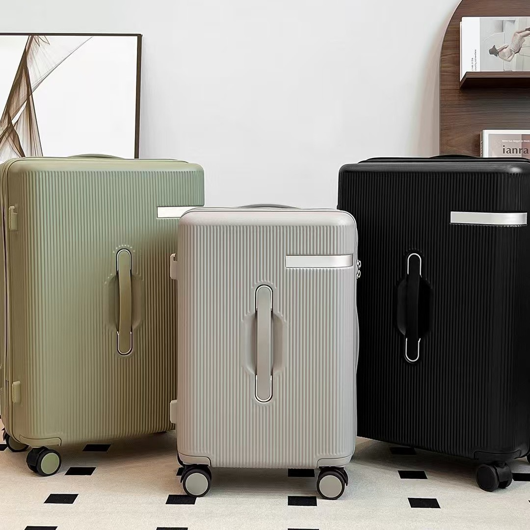 Valise 20 et 24 pouces avec poignée télescopique, 3 poignées, serrure TSA, support téléphone et roues silencieuses