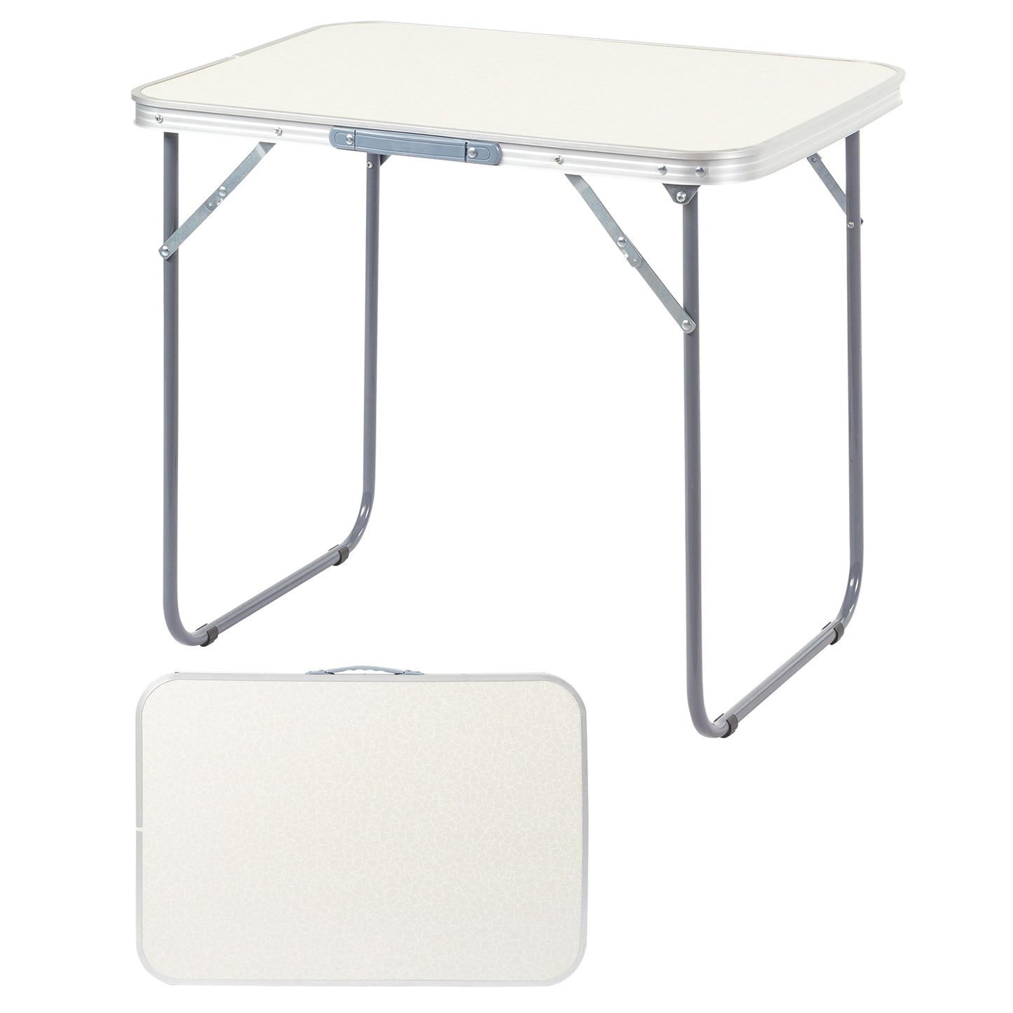 Table de camping pliante portable en aluminium 70x50 cm, table légère pour pique-nique en plein air et repas en intérieur