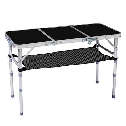 Table de Camping Pliable Hauteur Réglable - Légère