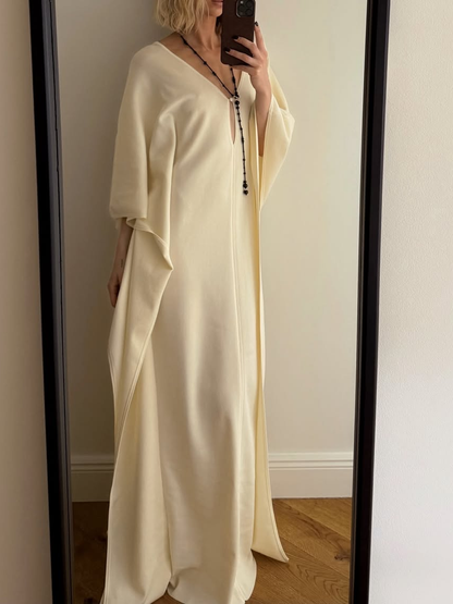 Robe Longue Kaftan Oversize Manches Chauve-Souris