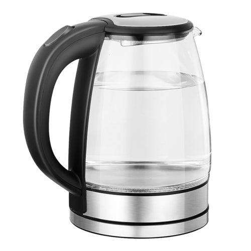 Stainless Steel Glass Electric Kettle 360  Rotation LED Light Kitchen Water Jug
