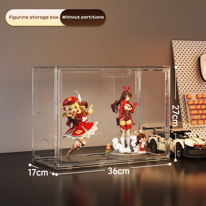 Foldable Magnetic Acrylic Case - Display & Protect Action Figures, Funko Pops, Blind Box Toys