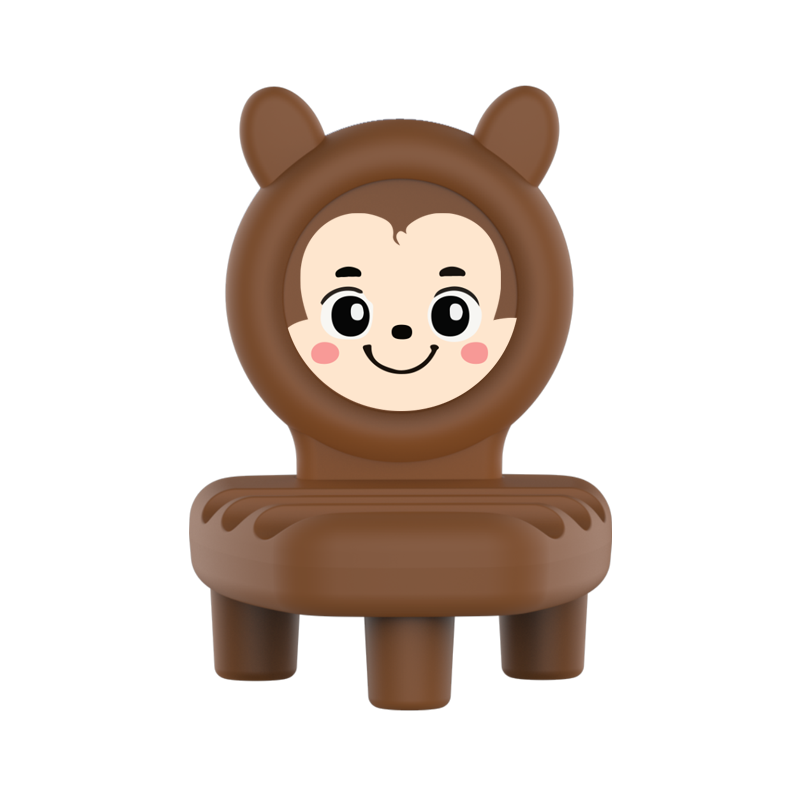 Stool mobile phone holder-brown-1 piece