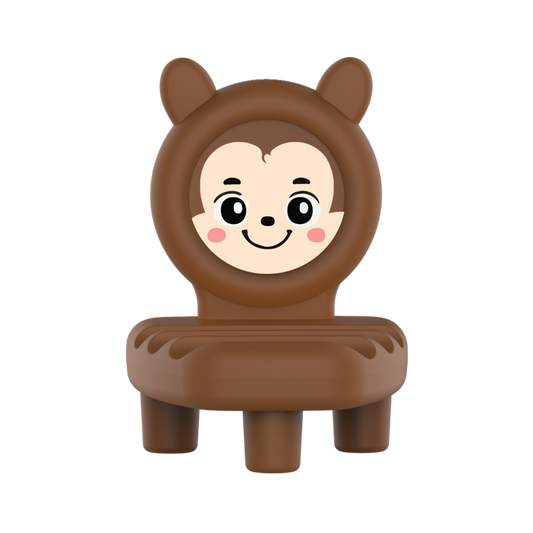 Stool mobile phone holder-brown-1 piece