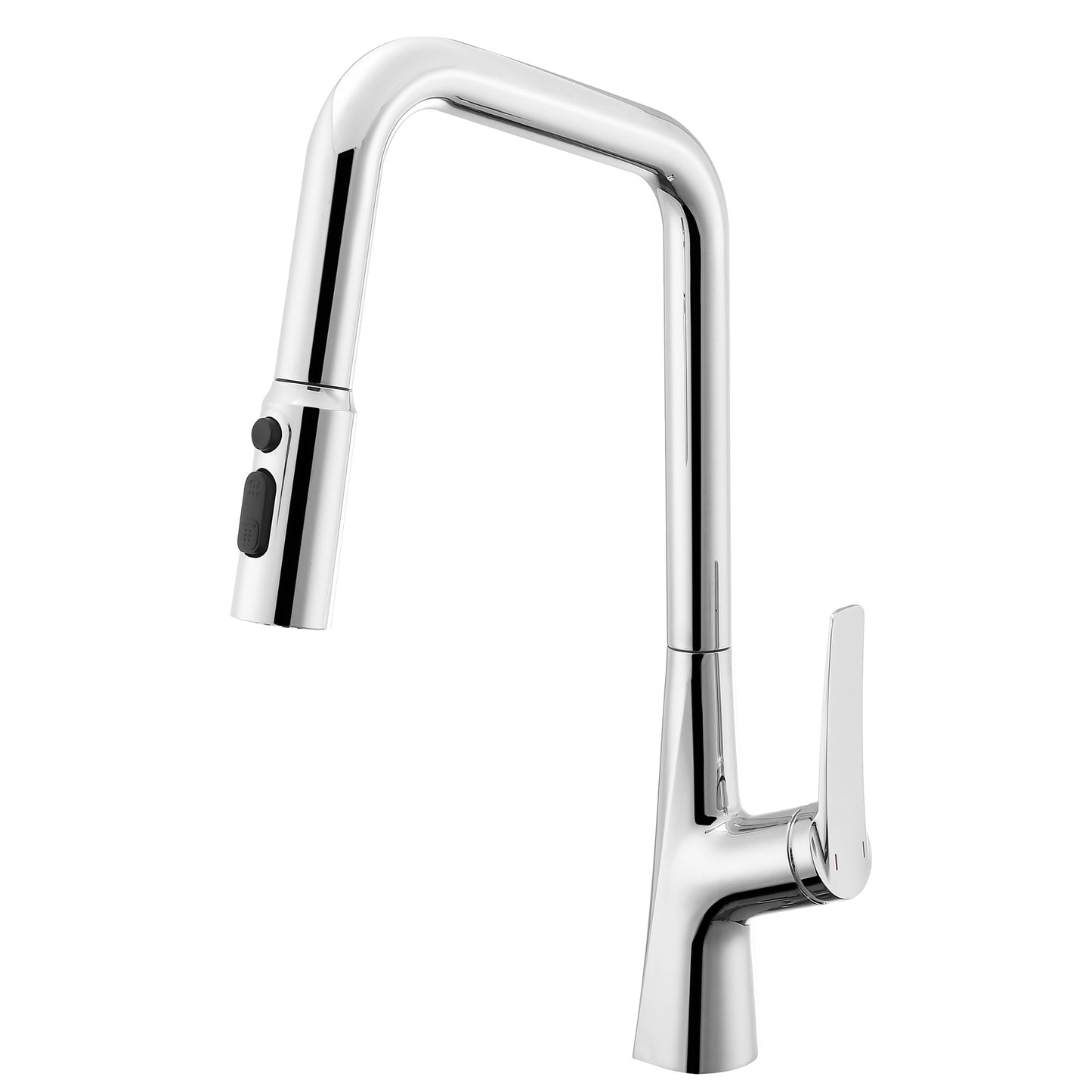 Professional Chrome Kitchen Faucet - 3 Function 360 Sprayer, One Touch Switching & FastConnect