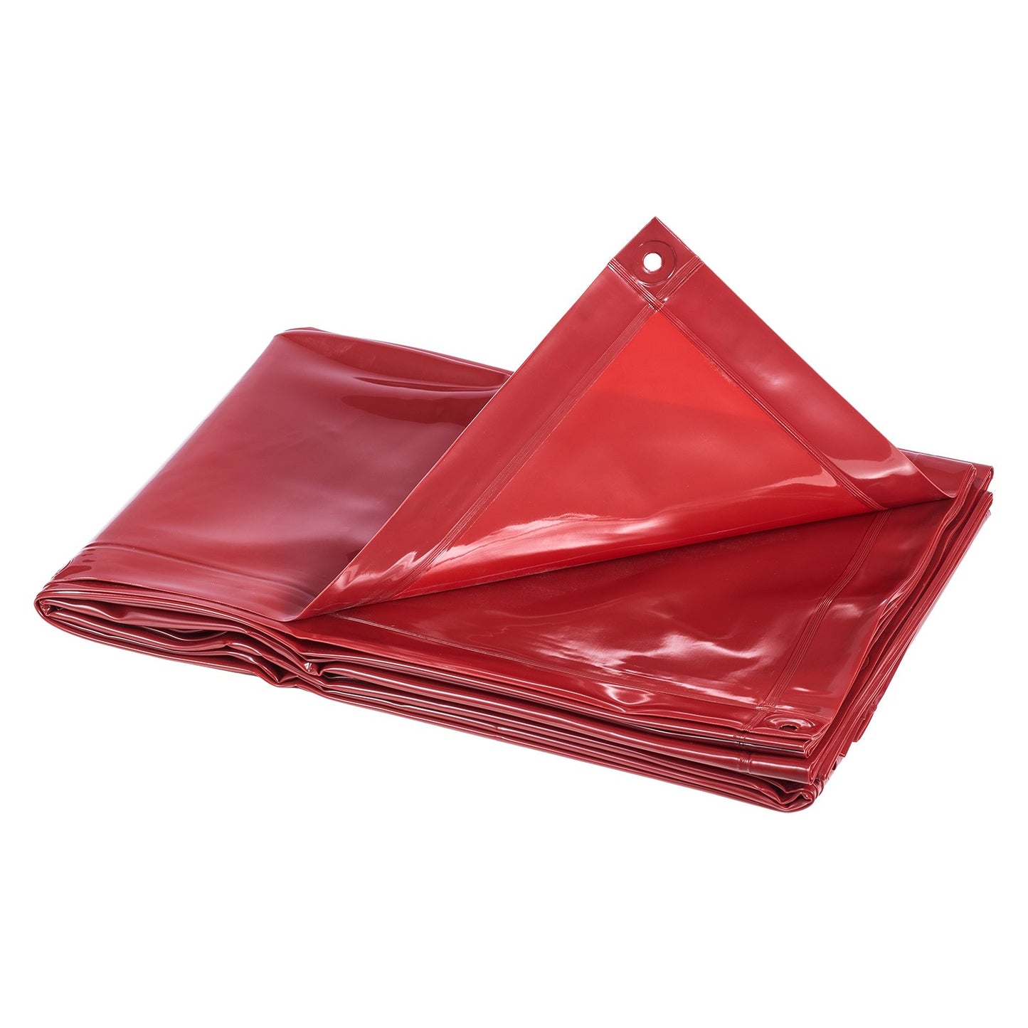 2PCS Welding Curtains, 6 X 8FT Welding Screen Curtain, Flame-Resistant Vinyl Safety Protective Screen With 6-Level UV Protection & Hanging Holes, Portable For Workshop/Industrial Use, Red