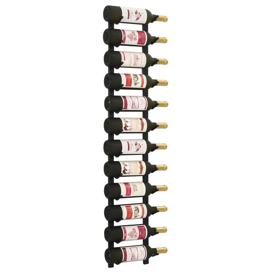 Wall-Mounted Wine Rack for 12 Bottles, Iron,   Wall-Mounted Wine Racks