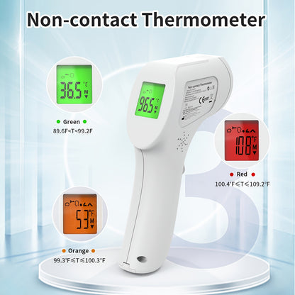 Medical Grade Forehead Thermometer for Adults,, Non-Contact Digital Infrared Thermometer, Backlit Display, °C/°F Display, Fever Alarm, Multifunctional Digital Thermometer for Home And Clinic, Fever Detection Device, Medical