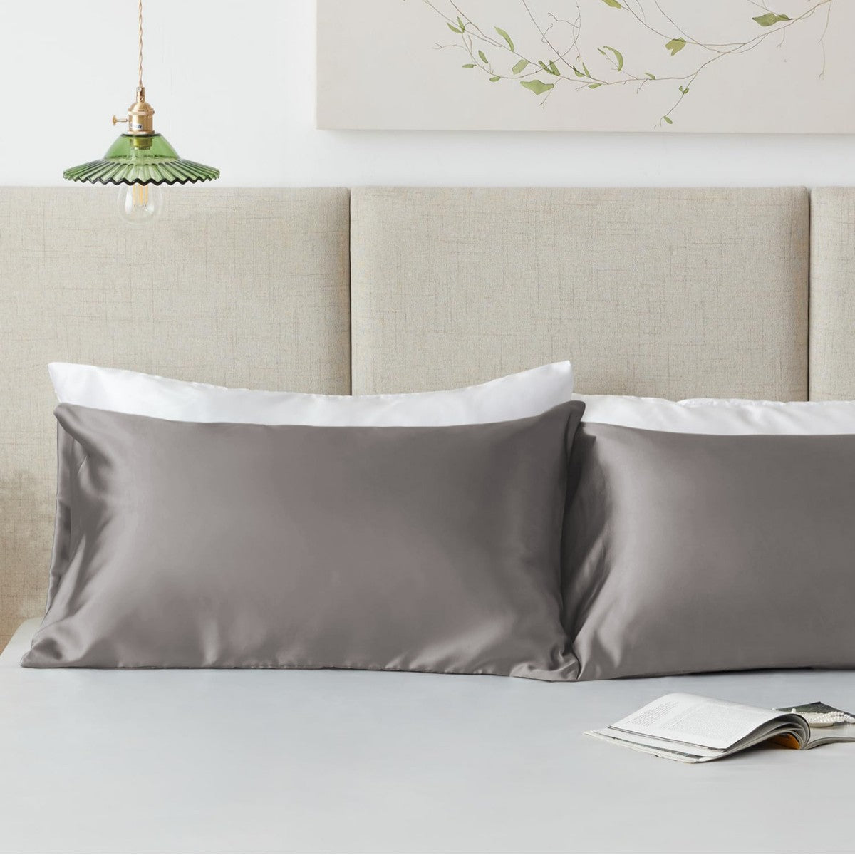 Satin Pillowcase Two - piece Set Washed Real Silk Pillowcase