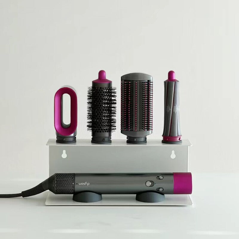Non - Perforated Hair Dryer Holder. Also for Straighteners & Curling Irons. Ideal for Bathroom Sorting