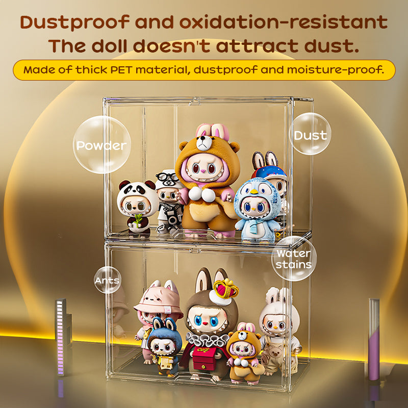 Foldable Magnetic Acrylic Case - Display & Protect Action Figures, Funko Pops, Blind Box Toys